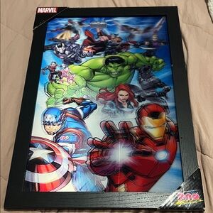 Marvel Avengers Black Framed Art